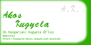 akos kugyela business card